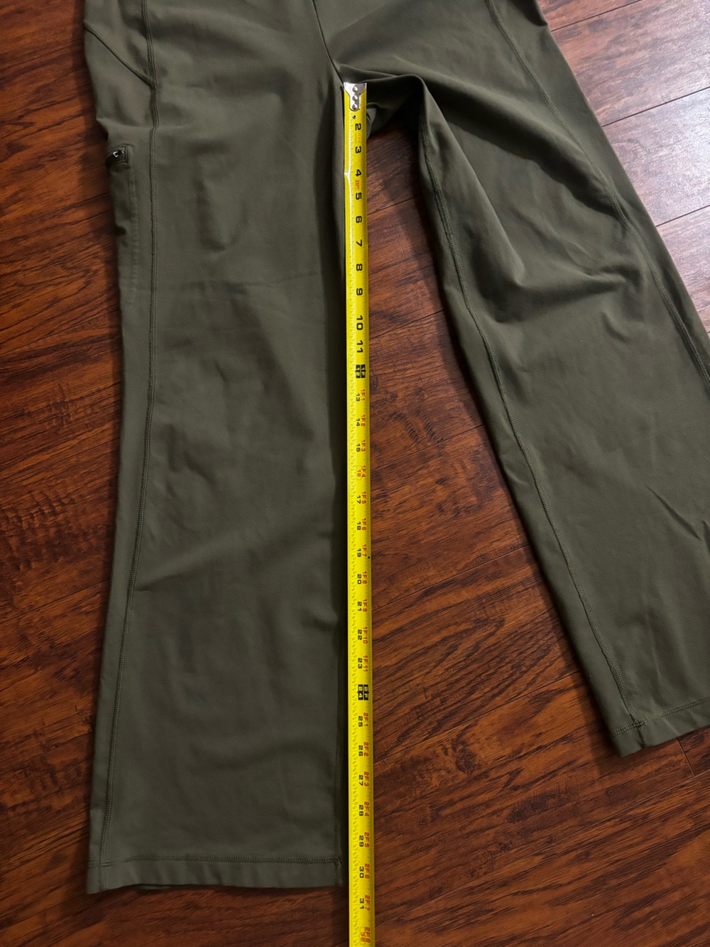 Duluth Trading Co Wide-Leg Pants NoGA Classic Bootcut Lycra Spandex Olive Green - Picture 2 of 8